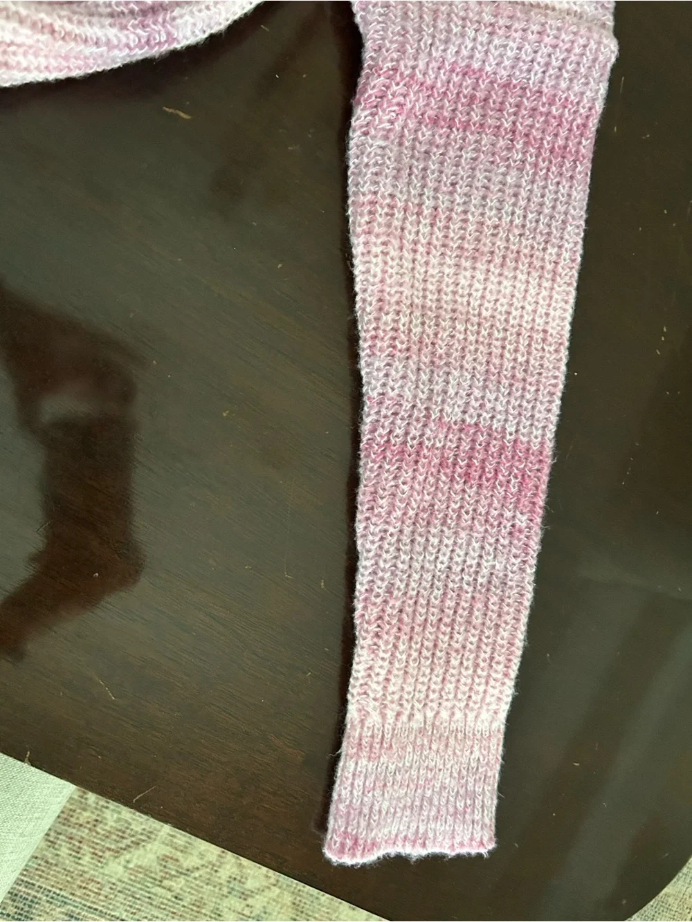 abercrombie kids Pink & Cream Striped Ribbed Crewneck Sweater
